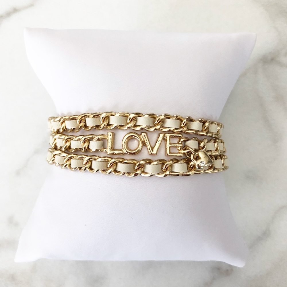 Ivory Love Wrap Chain Bracelet